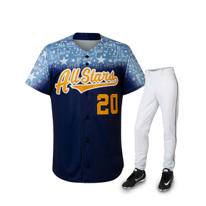 High Quality Baseball <b>Softball</b> Sportswear New Design Breathable Quick Dry <b>Uniforms</b> Sublimation Printing <b>Custom</b> Team Name - Product Image 1