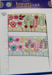 ผ้าปักลูกไม้ลายดอกไม้สีสันสดใสสง่างามพร้อมลวดลายดอกไม้สำหรับการตัดเย็บแบบทำมือสินค้าขายส่ง - Product Image 5