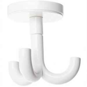 HEWI Triple Hook 477.90.050 50 mm Triple Projection 99% Polyamide Pure White 70 mm Height 50 mm Diameter <b>Wall</b> Hook & Coat Rack - Product Image 3