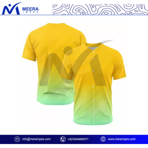 Maillot de baseball haute performance pour hommes Logo personnalisé respirant à séchage rapide chemise de sport d'équipe grande taille imprimé vente en gros - Product Image 3
