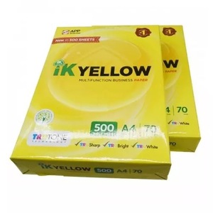 Papel Amarillo Ik Nuevo y Económico de 80 g/m² para Impresoras Láser A4, 100 % Pulpa de Madera Virgen, 500 Hojas/Resma - Product Image 2