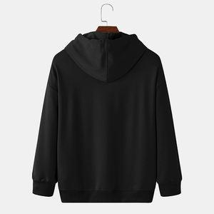 Menhoodie vintage oversized cotton pullover with soft <b>warm</b> <b>fleece</b> lining for trendy autumn and winter casual outfits - Product Image 2