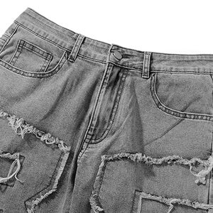 กางเกงยีนส์แบบซ้อนสำหรับผู้ชายสีทึบสไตล์ใหม่สำหรับกลางแจ้ง - Product Image 6