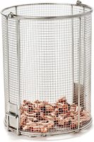 Panier de nettoyage de pièces avec poignée pivotante Panier à mailles pour outils, pièces automobiles, fruits de mer