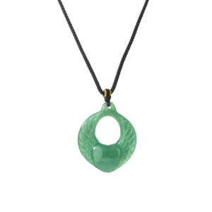 Collar con Colgante de Alas de Ángel Talladas en Piedra Natural - Cadena de Acero Inoxidable, 5 Estilos - Product Image 6