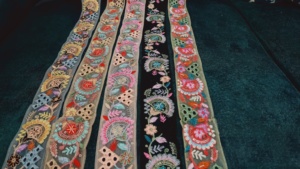 Tela de tul ecológica con ribete de encaje bordado Floral 3D vibrante para boda, moda y decoración del hogar - Product Image 6