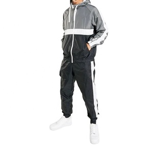 Ensemble survêtement coupe-vent en nylon avec logo personnalisé, veste respirante, ensemble coupe-vent deux pièces, survêtement pour homme, survêtement zippé - Product Image 6