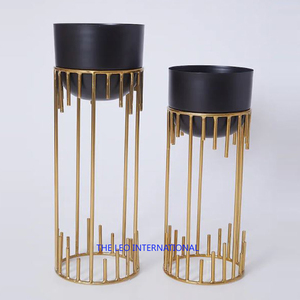 Vente directe d'usine, grand pot à fleurs conique en métal, pot à fleurs d'extérieur pour la décoration du jardin, accessoires - Product Image 2