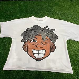 Camisetas de algodón de corte holgado y estilo urbano, personalizadas con logo del fabricante, de peso pesado, con impresión y bordado. - Product Image 5