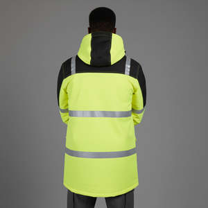 Chaqueta de Seguridad con Capucha y Cremallera para Hombre, con Cinta Reflectante, Resistente al Viento, para Construcción - Product Image 3
