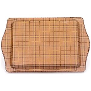 Poignée Rosy 160x250mm Plateau en métal rectangulaire Plateau de service en bois décoratif élégant pour le thé, le café et le service des aliments - Product Image 2