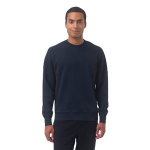 Sweat-shirt à col rond 100% coton personnalisé pour hommes, manches longues, pull en polaire d'hiver uni, sweats à capuche avec logo brodé, séchage rapide 380g - Product Image 1