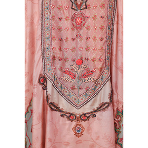 Ensemble kaftan et pantalon Noori Hana pour femme, motif fleur de pêcher - Ensemble 3 pièces - Product Image 3