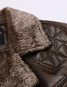 ผู้ผลิต OEM ODM เสื้อแจ็คเก็ตหนังผู้ชายคุณภาพสูง เสื้อแจ็คเก็ตหนังแท้ระดับพรีเมียมสำหรับผู้ชาย เสื้อโค้ทสำหรับขี่มอเตอร์ไซค์ ให้ความอบอุ่นในฤดูหนาว - Product Image 4