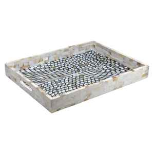 Mother Pearl Tray Vaisselle d'hôtel Plateau de service à thé nouvellement conçu Utilisation de fruits Prix bon marché Personnaliser la taille Rectangulaire à vendre - Product Image 5