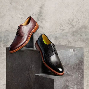 Lujosos zapatos Oxford Captoe de cuero, punta redonda, cómodos para usos diarios, reuniones de oficina, zapatos Oxford de negocios disponibles - Product Image 1