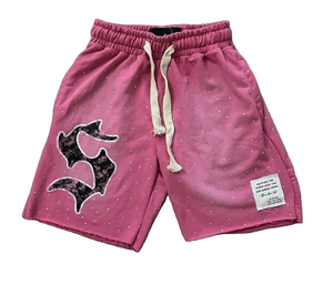 MOQ bajo Pantalones cortos para hombre Logotipo personalizado Estampado de pantalla Parche bordado Rhinestone Sun Faded Alta calidad 100% Algodón Streetwear Pantalones cortos - Product Image 2