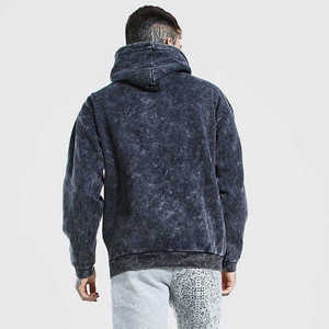 Ensemble de streetwear personnalisé de haute qualité pour hommes sweat à capuche tricoté vintage lavé à l'acide pantalons de survêtement fabricants de sweat à capuche pour hommes - Product Image 3