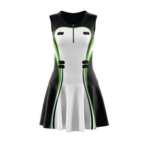 Maillot d'équipe de netball d'hiver personnalisé pour femmes, col en V, sans manches, 100% polyester, tissu respirant, séchage rapide - Product Image 5