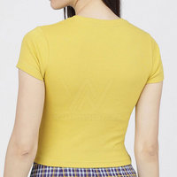 Nouveau T-shirt court élégant pour femme, conçu pour un usage quotidien décontracté en été, écologique, séchage rapide, respirant, tricoté, haute qualité