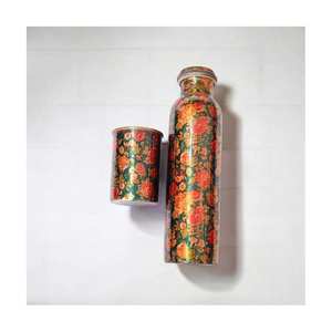 High In Demand With Reasonable Price Hand Crafted Matte Copper <b>Bottle</b> Wide Drinking <b>Bottle</b> Indian Exporter With Export Quality - Product Image 5