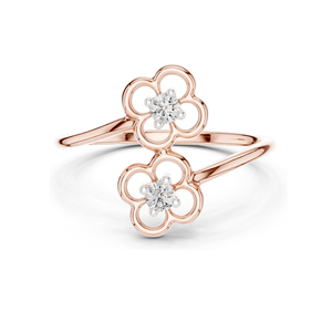 แหวนเพชร CVD 0.09 กะรัต ระดับ VVS-VS-EF สำหรับผู้หญิง ทอง 18KT, 14KT, 10KT และเงิน 925  ทองชมพู, ทองเหลือง, ทองขาว  มอยส์ซาไนต์ - Product Image 1