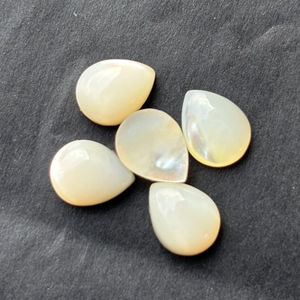 High Quality Natural White Mother <b>Pearl</b> Pear Cabochon Polished Calibrated <b>Loose</b> Gem 9x7x3MM 1.60Carat Jewelry Making Direct - Product Image 3