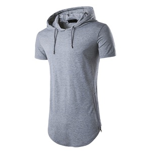 Camiseta de manga corta para hombre con logotipo personalizado y precio de fábrica OEM con capucha, camiseta de alta calidad con capucha - Product Image 3