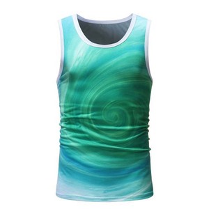 Ropa deportiva sin mangas gimnasio camisetas sin mangas Fitness ropa de hombre en blanco culturismo sublimado camisetas sin mangas transpirable estilo de calle alta - Product Image 1