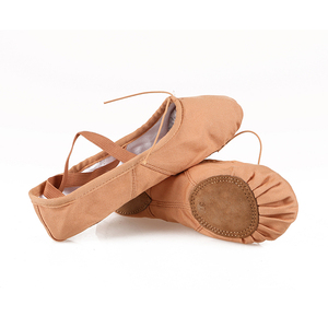 Chaussures de danse de ballet pliables en toile - Product Image 1