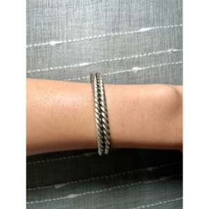 Sterling <b>Silver</b> <b>Cuff</b> <b>Bracelet</b> Handmade by Navajo Cultural Collectible Jewelry - Product Image 5