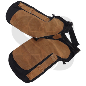 Wholesale OEM Durable Cowhide Stainless Steel Farrier Chaps 2026 Blacksmithing Equine Protection Gear Custom Logo Heat Resistant - Product Image 2