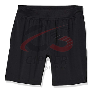 Pantalones cortos de gimnasio para hombre de alta calidad al por mayor con diseño de logotipo personalizado pantalones cortos de algodón atléticos negros informales pantalones cortos de gimnasio de cantidad lisa - Product Image 1