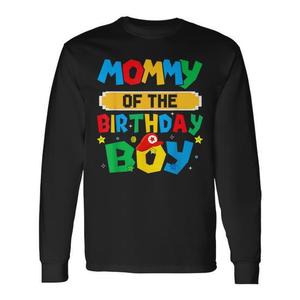 T-shirt a maniche lunghe coordinata per la famiglia a tema videogiochi 'Birthday Boy Mommy' per occasioni speciali - Product Image 1
