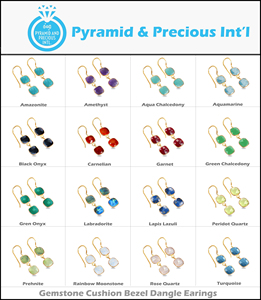 Prehnite ต่างหูตุ้งติ้งพลอยขนาด8มม. รูปทรงเบาะสีทอง Vermeil 925เงินสเตอร์ลิงต่างหูแบบห้อยต่างหูแบบห้อย - Product Image 3