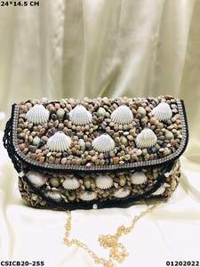 Elegant Ethnic Style Handcrafted Designer <b>Evening</b> <b>Bag</b> for Ladies Bridal Clutch Cum Sling - Product Image 3