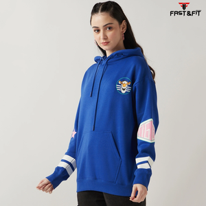 Sudadera con Capucha de Punto Estilo Casual Urbano, Hombros Caídos, Transpirable, Ropa de Invierno con Estampado Frontal, en Oferta - Product Image 2