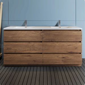 Meubles-lavabos en bois faits à la main de style moderne avec tiroirs, assemblage facile, sans garantie, prêts à assembler VN - Product Image 2