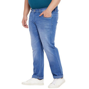 Jean taille haute pour hommes grande taille Prix compétitif Jean taille plus pour hommes en vente fabriqué en usine grande taille personnalisé avec service OEM - Product Image 2