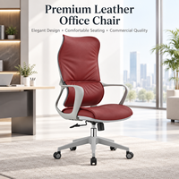 Chaise de bureau exécutive en cuir de qualité supérieure, chaise de direction pivotante moderne avec revêtement en PU pour espace de travail professionnel
