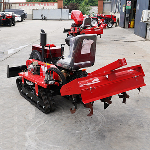 20 HP Crawler Track Tractor Rotary <b>Tiller</b> Farm Cultivator Garden <b>Soil</b> Cultivator with Grass Cutter - Product Image 3