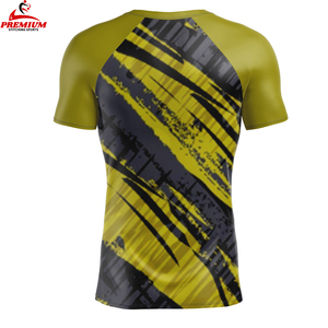 Rash Guard à manches courtes pour hommes vente en gros personnalisé fabriqué en usine avec impression de logo - Product Image 2
