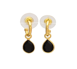 Pendientes de plata de ley 925 con gema de Calcedonia, novedad - Product Image 1