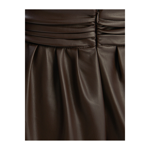 Jupe plissée en similicuir pour femme - Product Image 6