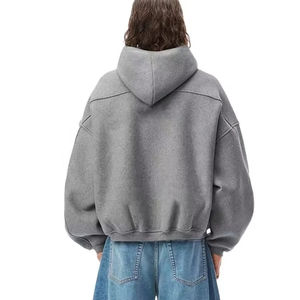 Customized <b>Men's</b> Zipper Oversized Zipper Hoodies Heavyweight 100% Cotton Hoodies Thick Boxy Cropped <b>Zip</b> <b>up</b> Hoodies <b>Men's</b> - Product Image 4