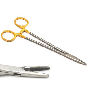 Porte-aiguille Mayo Hagar plaqué or 18 CM, en acier inoxydable professionnel de chirurgie dentaire de haute qualité, prix bas en Stock - Product Image 2
