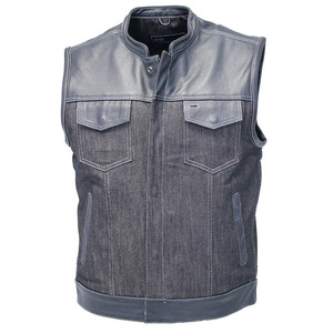 Chaleco de Cuero Genuino para Hombre, Invierno, Cómodo, Estilo Occidental Moderno, Sensación Suave, Impermeable, Transpirable - Product Image 1