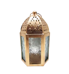 New Handmade Metal Glass <b>Lanterns</b> Arabic Moroccan Style Christmas Home Decorative Clear Glass Vintage <b>Indoor</b> <b>Lanterns</b> - Product Image 1