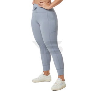 Pantalon de yoga XL personnalisé pour femmes, legging, collants de compression avec options multicolores, legging d'entraînement à coutures longues avec taille moyenne - Product Image 6