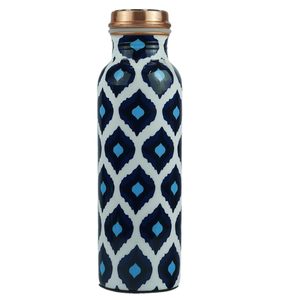 New Arrival Eco-Friendly Colorful Printed <b>Copper</b> Water <b>Bottles</b> with Lid Modern Luxury Large Capacity Metal Drinkware for Office Gym - Product Image 3